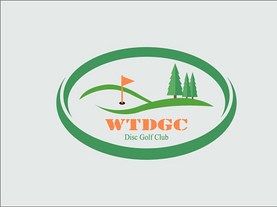 Disc golf design flat illustration logo logodesign minimal vector