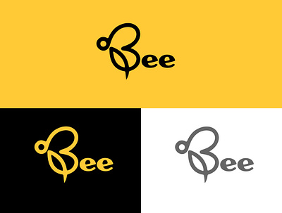 Bee Logo branding design illustration logo logodesign minimal typography vector