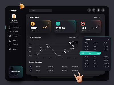 Wallet Dashboard Dark Theme_shot