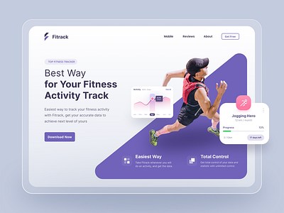 Fitness Tracking Activity Website Landing Page