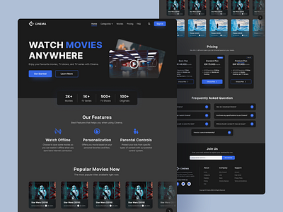 Cinema - Streaming Service Website