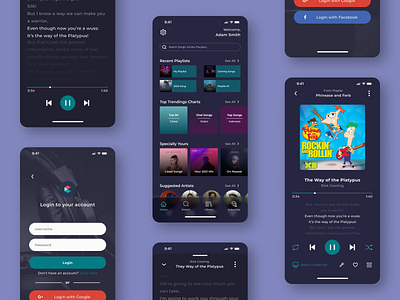Musica - Music Streaming App app branding design graphic design illustration ios iphone music spotify streaming ui website