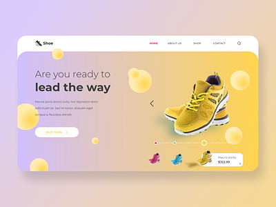 Shoe Homepage branding design e commerce homepage ui ux ui design ui web design