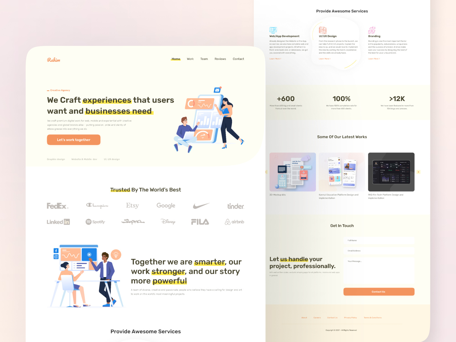 Design agency by Abdul Rahim on Dribbble