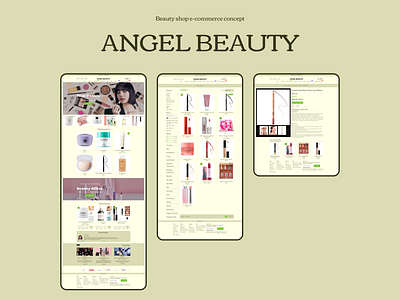 ANGEL BEAUTY | beauty e-commerce concept bath beauty body cosmetics design e commerce lipsticks natural online store ui ux web design
