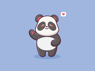 cute panda caroon character animal cute animal cute design cute panda design graphic design illustration logo panda panda character