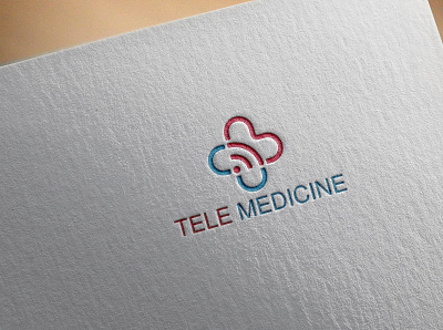 Tele Medicine Logo art branding design flat graphic design illustrator logo logodesign minimal vector
