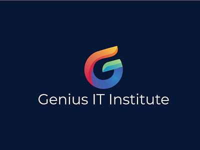 Genius IT Institute Logo branding design flat graphic design illustration it it logo logo minimal vector