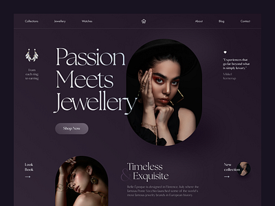 Jewellery Store Website design ui ux web