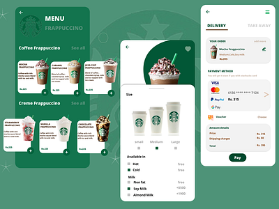 Starbucks App Concept Design app app design design figma illustration ui ux web web design website