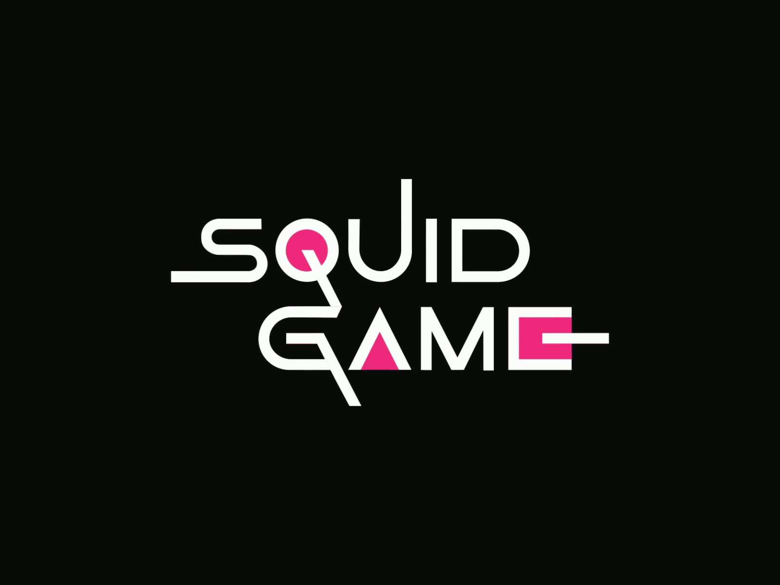 Squid Game Logo Animation 2d animation after effects animated logo animation design fear game horror intro logo logo animation motion motion logo motion title netflix squid squid game stroke title animation tutorial
