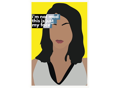 i m not mad design icon illustration minimal postal poster art typography vector