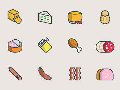 Domino’s - Illustrations cheese color emoji food icons illustrations ingredients pizza pop style