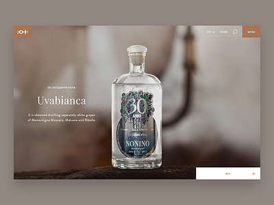 Grappa Nonino - Product Page design e commerce fullscreen layout photography product ui ux web website
