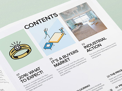 Contents page contents illustration infographic mag magazine page spread
