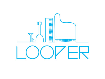 looper design guitars guitars logo instruments line logo logo design logodesign logodesigner logotypes minimal music musique piano piano logo sounds sounds design trumpet