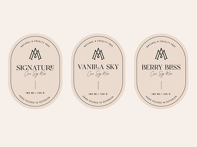 Candle Labels for Mellby Atelier