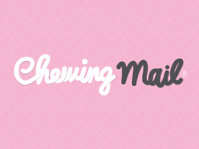 Logo Chewingmail courriel identity logo mailing typography