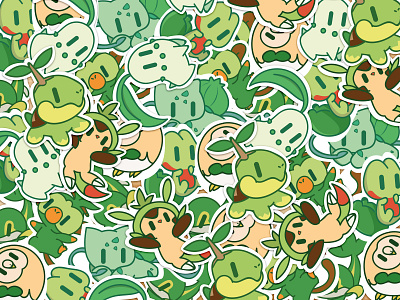 Pokémon - Stickers art cute design flat illustration illustrator minimal pokemon vector