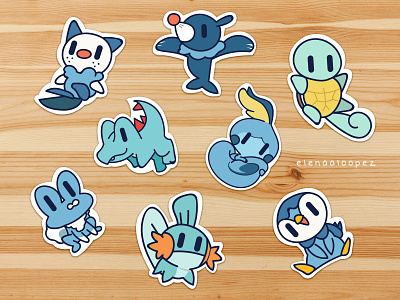 Pokémon - Stickers art cute design flat handmade illustration illustrator minimal pokemon vector