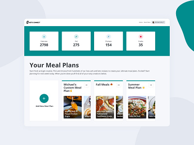 Meal Planning Tool analytic app app design colorful dailyui dashboard dashbaard dashboard dashboard layout dashboard ui design digital product dribbble graphic mobile application modern app product designer trendy ui uiuxdesigner ultra digital