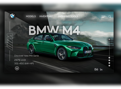 BMW M4 Landing Page Design landingpage ui ux uxui webdesign
