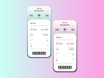 Day 24 - Boarding Pass adobe xd adobexd app boarding pass booking screen daily 100 challenge daily ui dailyui dailyuichallenge day 24 design figma online app ticket ui uiux