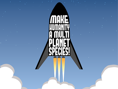 Space X adobe design elon musk illustration illustrator quote space space x