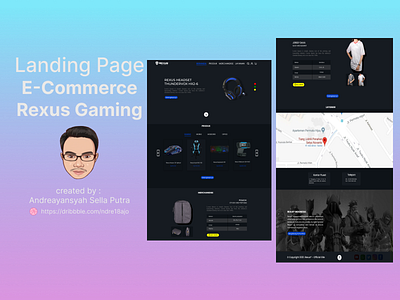 Landing Page E-Commerce Rexus Gaming branding design logo ui ux