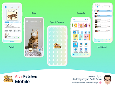 Alya Petshop Mobile app branding design typography ui ux