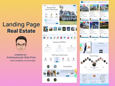 Landing Page Real Estate (MR State) app branding design logo typography ui ux