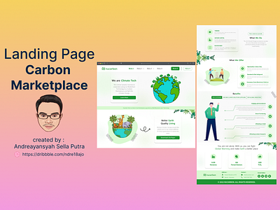 Landing Page Carbon Marketplace branding design graphic design illustration typography ui ux vector