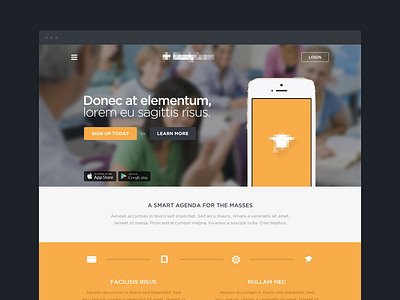 Mockup android app clean design education iphone mobile mockup orange slider web webdesign