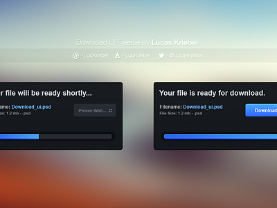 File Download UI by Lucas Kriebel on Dribbble