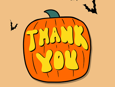 Thank You Pumpkin art branding design graphic design illustration illustrator logo minimal type typography