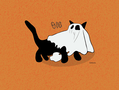 Ghoulish Cat art branding cat design graphic design illustration illustrator logo logodesign minimal typography
