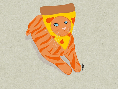 pizza face animation art cat design graphic design illustration illustrator logodesign minimal typography