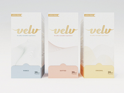 CONDOM PACKAGING : Velv branding condom design logo minimal packaging packaging design