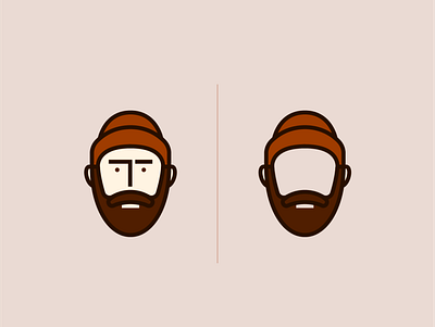 Faciallustrations — Josh Vertucci beanie beard design face icon illustration photographer strokes thick lines vector