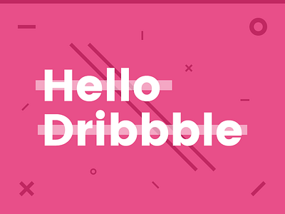 Hello Dribbble brand clean color debut hello dribbble photoshop popular shapes stroke tampa type vector