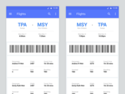 Daily UI: #024 Boarding Pass