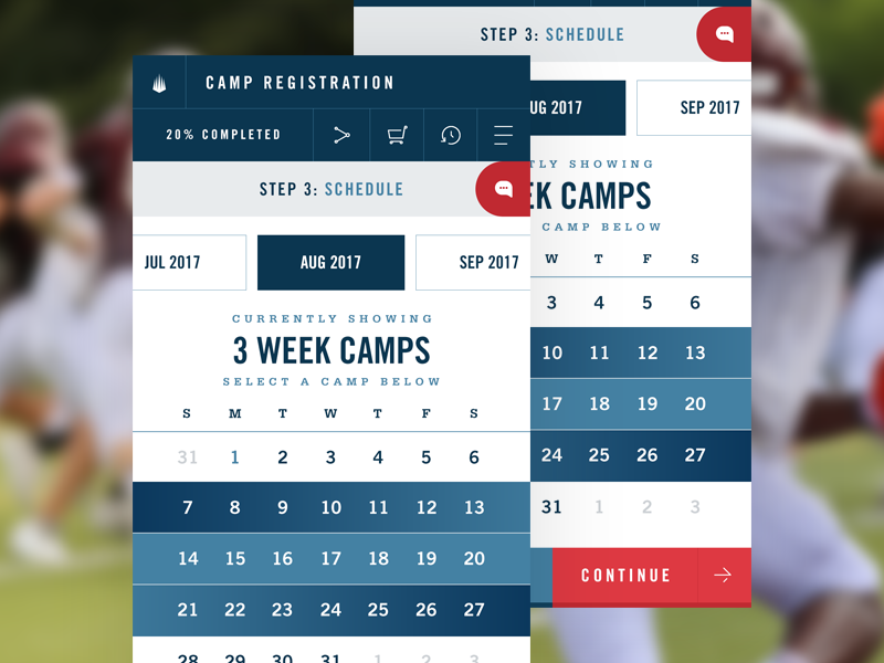 Daily UI: #038 Calendar img academy registration camp sports academy img calendar interface user ui dailyui