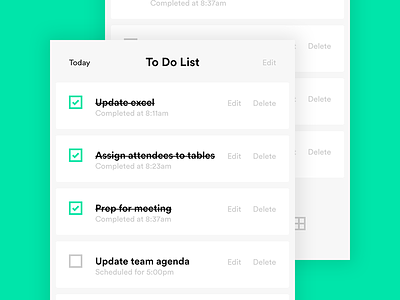 Daily UI: #042 To Do List completed dailyui interface list mobile reminders scheduled tasks to do to do list ui user