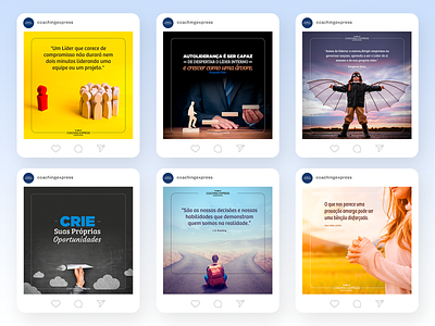 Social Media - Posts de citações para a empresa Coaching Express design