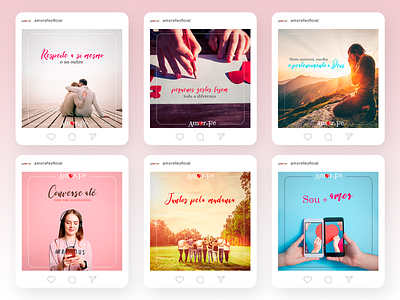 Social Media - Posts de citaçoes App Amor e Fé design