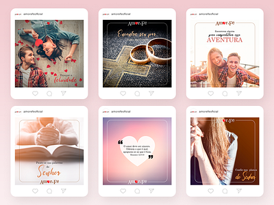 Social Media - Posts de citaçoes App Amor e Fé design