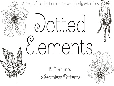 Dotted Elements Bundle design hand drawn illustration pattern seamless pattern vector