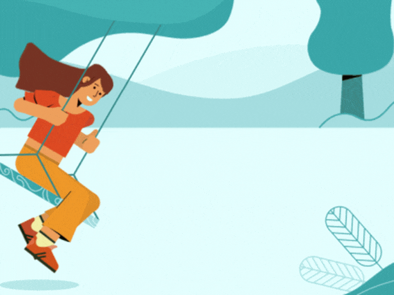 Fun in the park balance illustration motion design