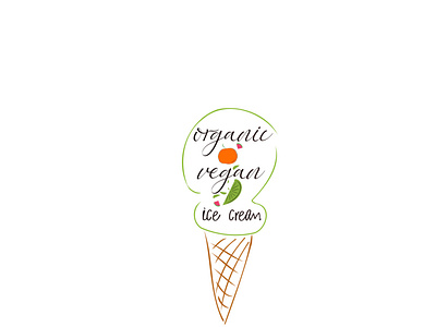 Organic vegan ice cream cone design ice cream cone ice cream logo icecream icon illustration logo logo design logodesign minimal organic organic art organic food organic logo vegan vegan food vegan logo veganfood veganism