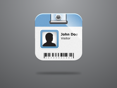 Visitor Pass Icon enderlabs icon ios ipad iphone name badge